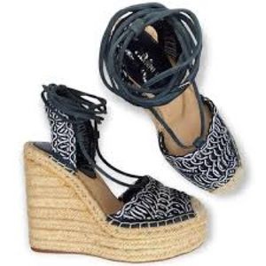 Gianni Bini Magena Lace-up Espadrille Wedges